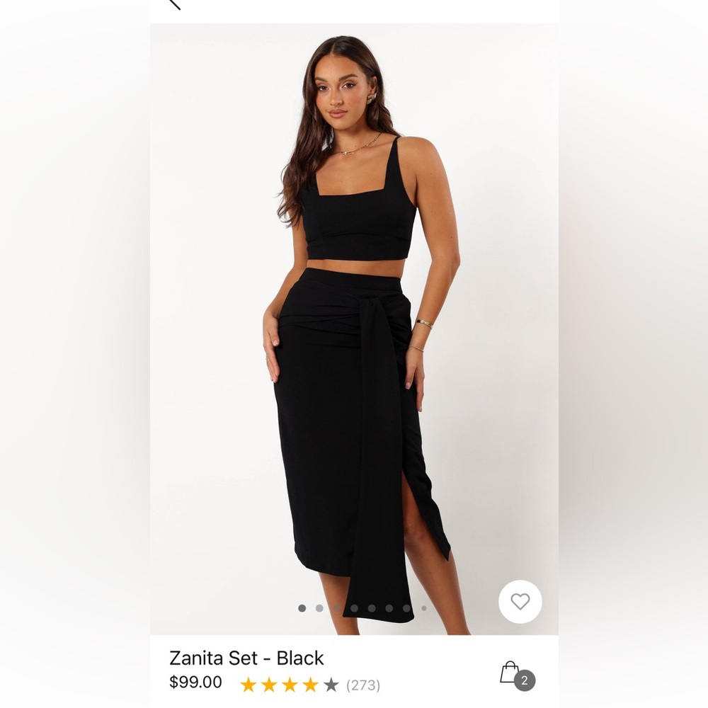 Petal & Pup Zanita Set Black NWT L